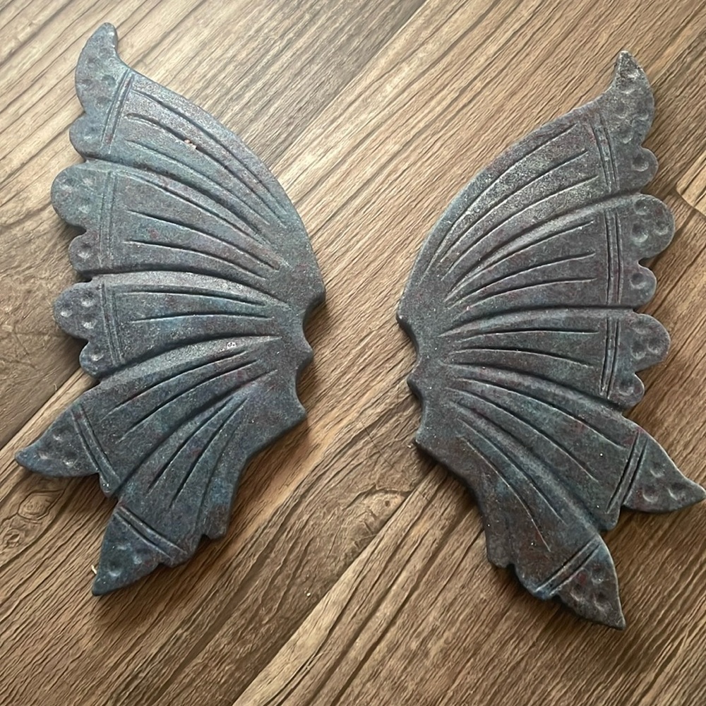 Blue butterfly wings